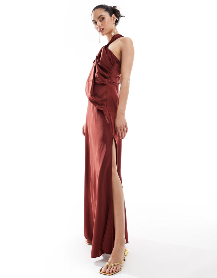 Rochie maxi ASOS, maro