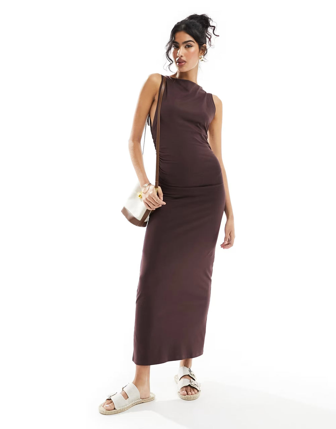 Rochie maxi ASOS, maro