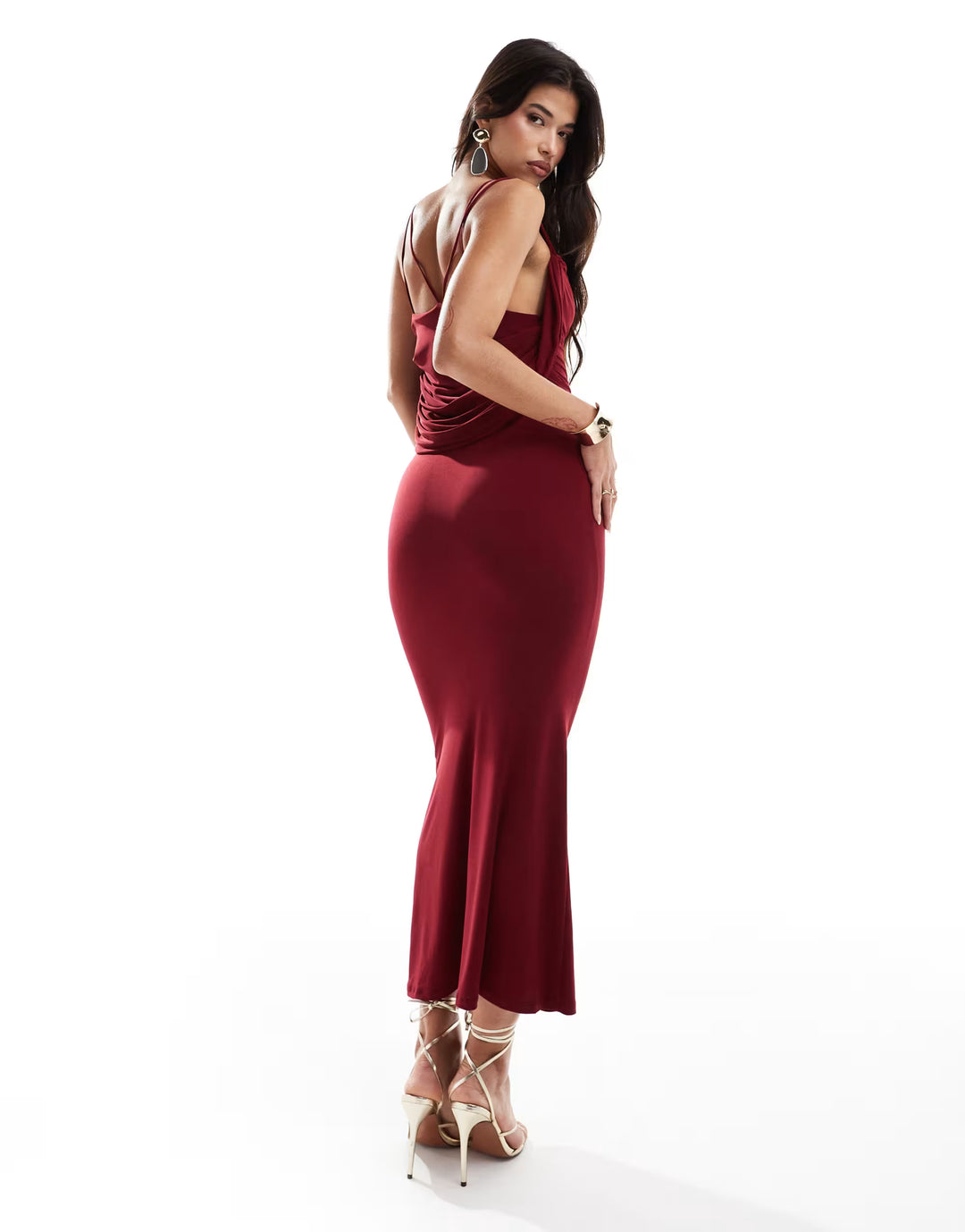 Rochie maxi ASOS, vișiniu