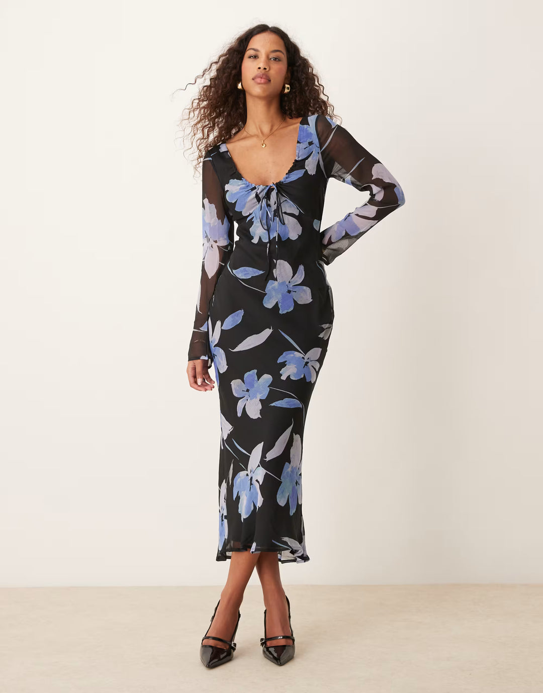 Rochie midi ASOS, mix culori