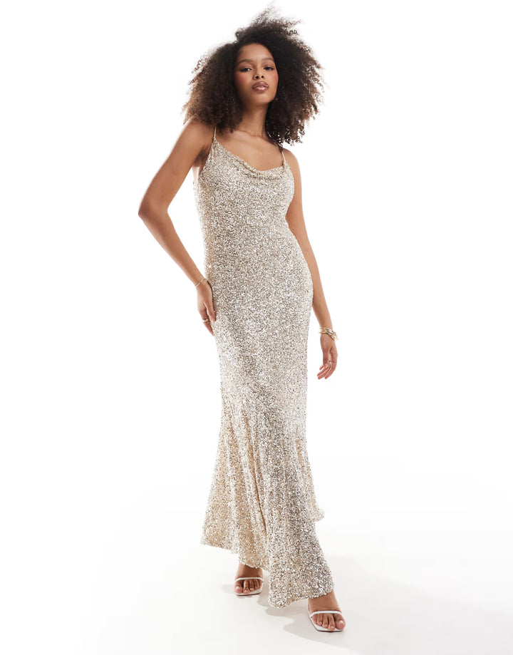 Rochie de ocazie Never Fully Dressed, bej
