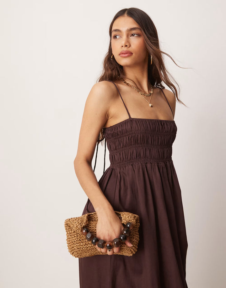 Rochie maxi ASOS, maro