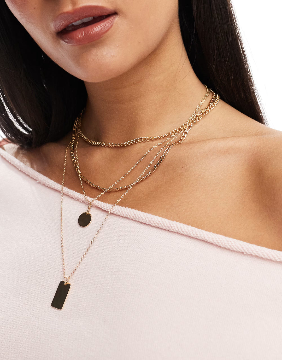 Colier PIECES, auriu