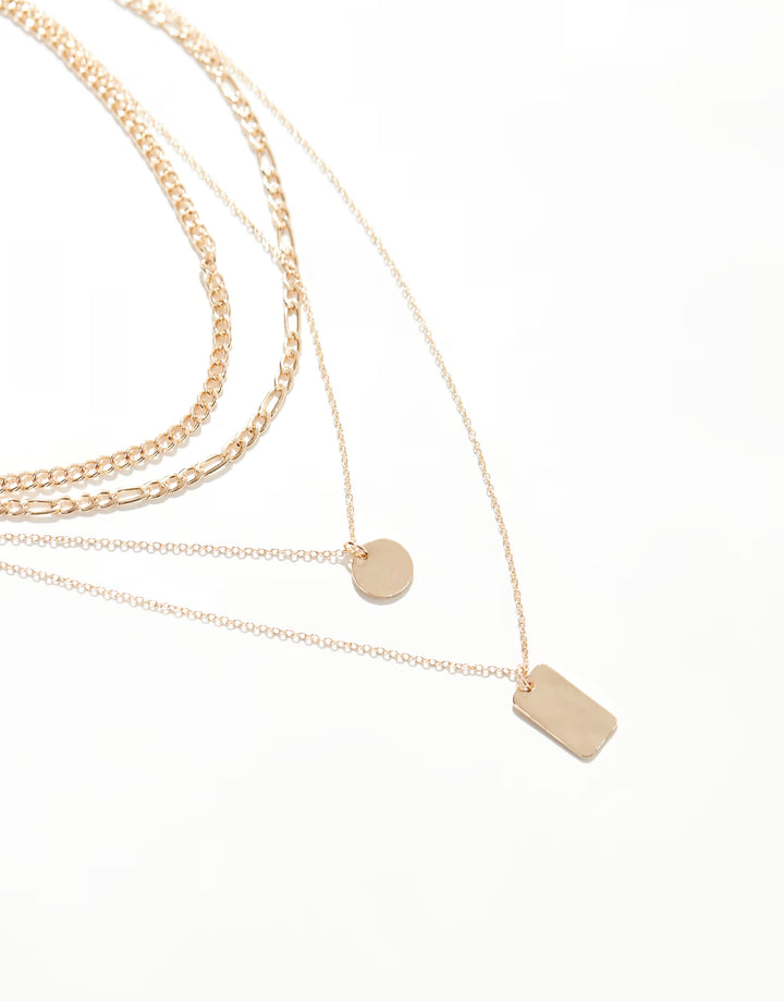 Colier PIECES, auriu