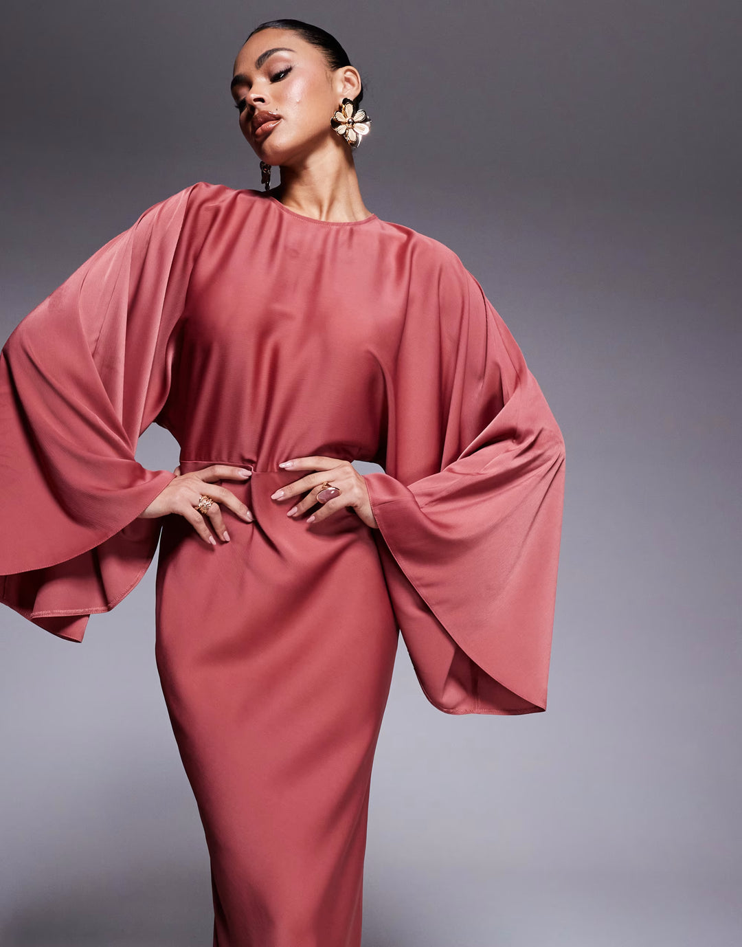 Rochie maxi ASOS, roz