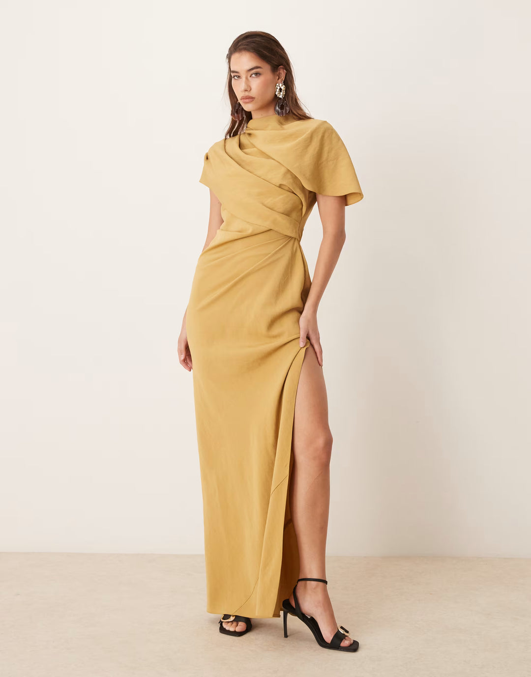 Rochie maxi ASOS, kaki