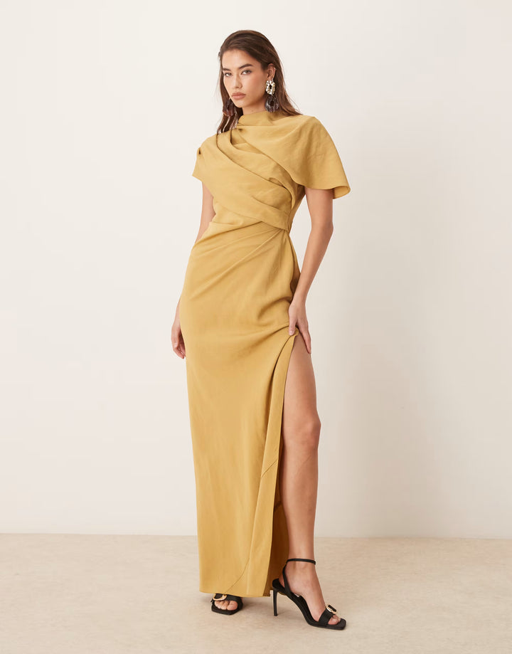 Rochie maxi ASOS, kaki