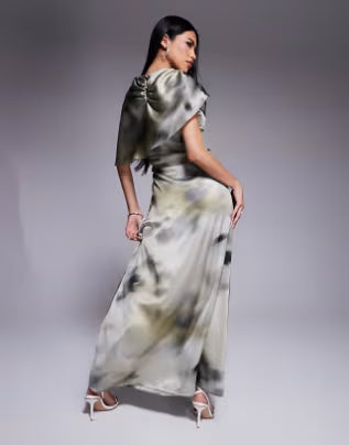Rochie maxi ASOS, verde