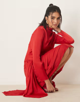 Rochie maxi ASOS, roșu