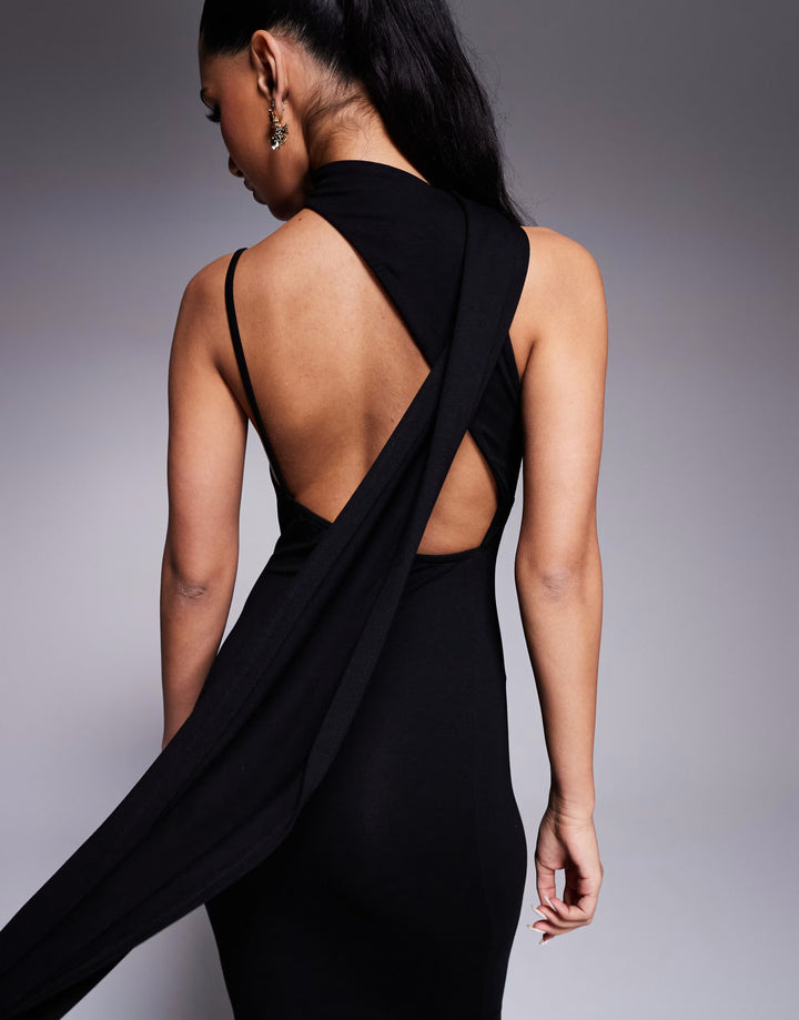 Rochie maxi ASOS, negru