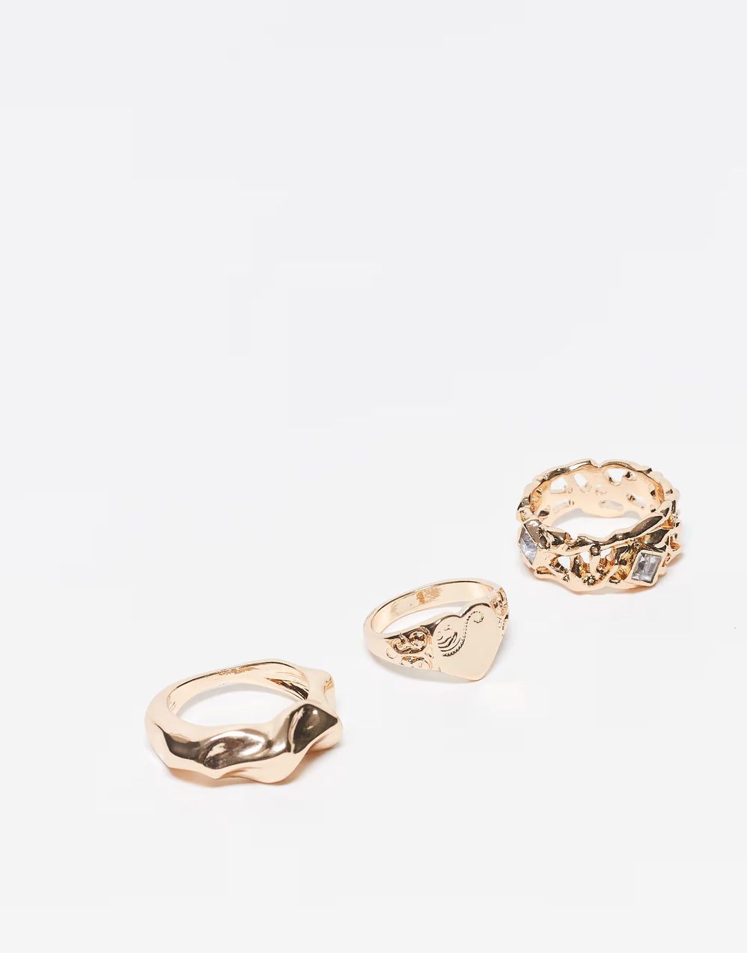 Set inele RECLAIMED VINTAGE, auriu