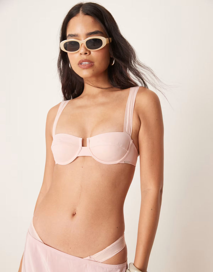 FREE SOCIETY rózsaszín bikini felső