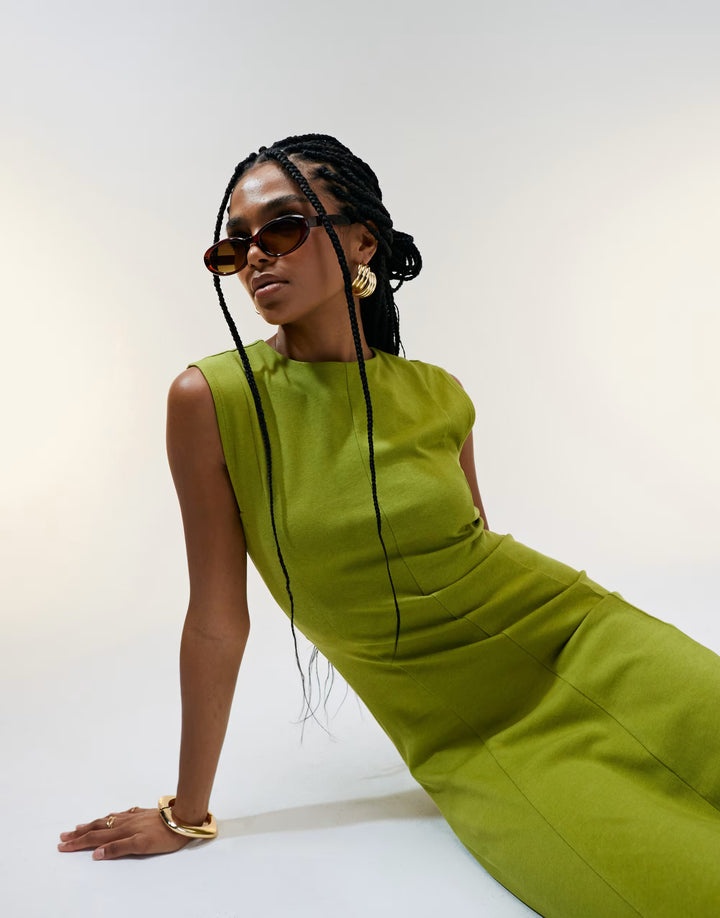 Rochie maxi ASOS, verde