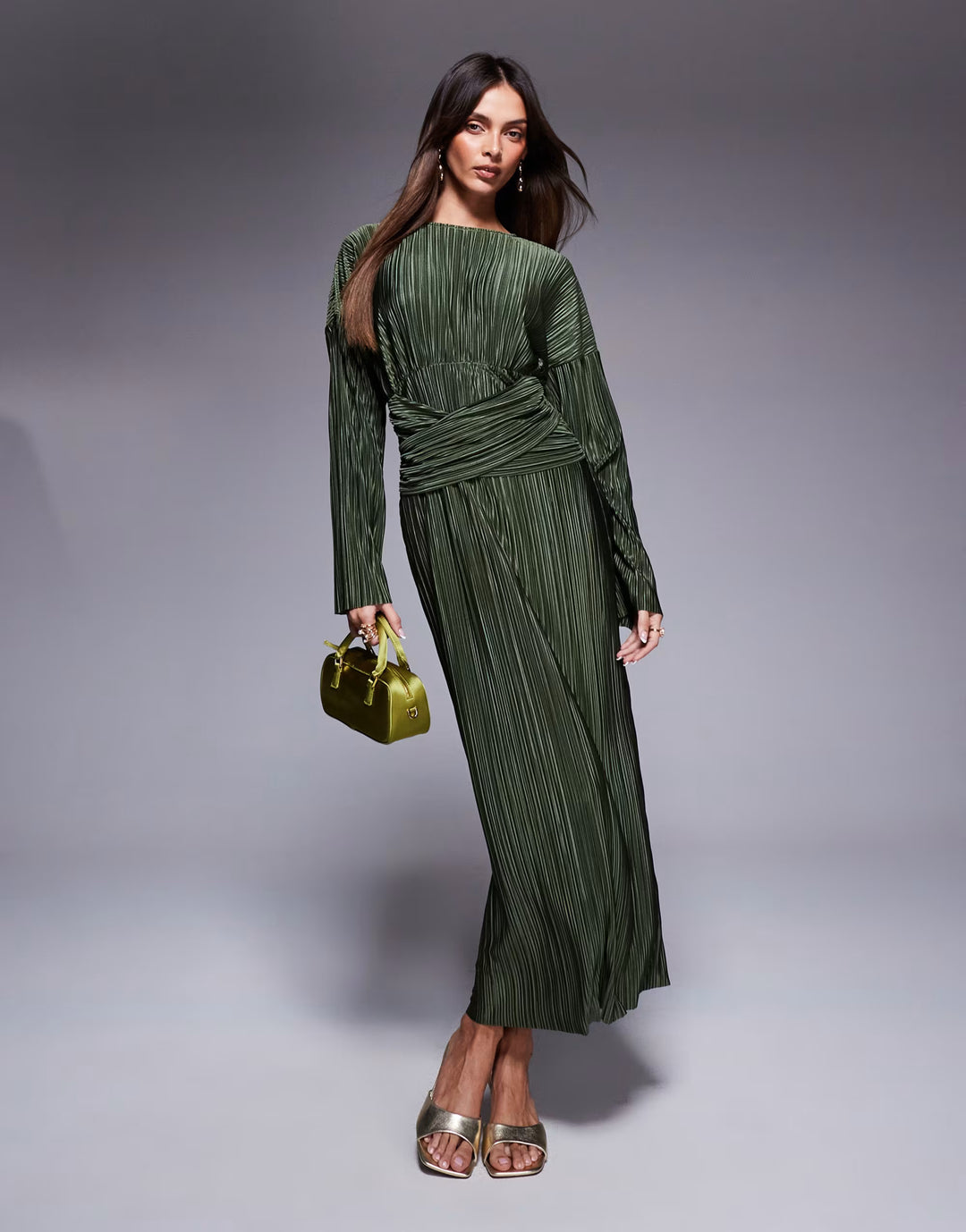 Rochie maxi ASOS, verde