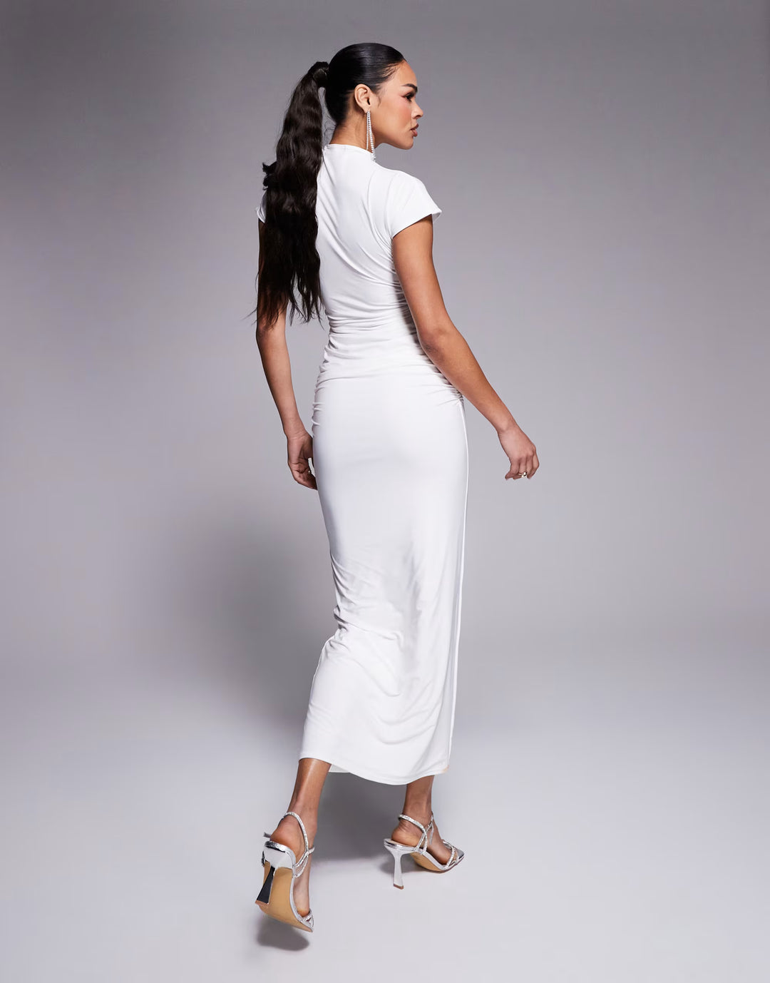 Rochie maxi KAIIA, alb