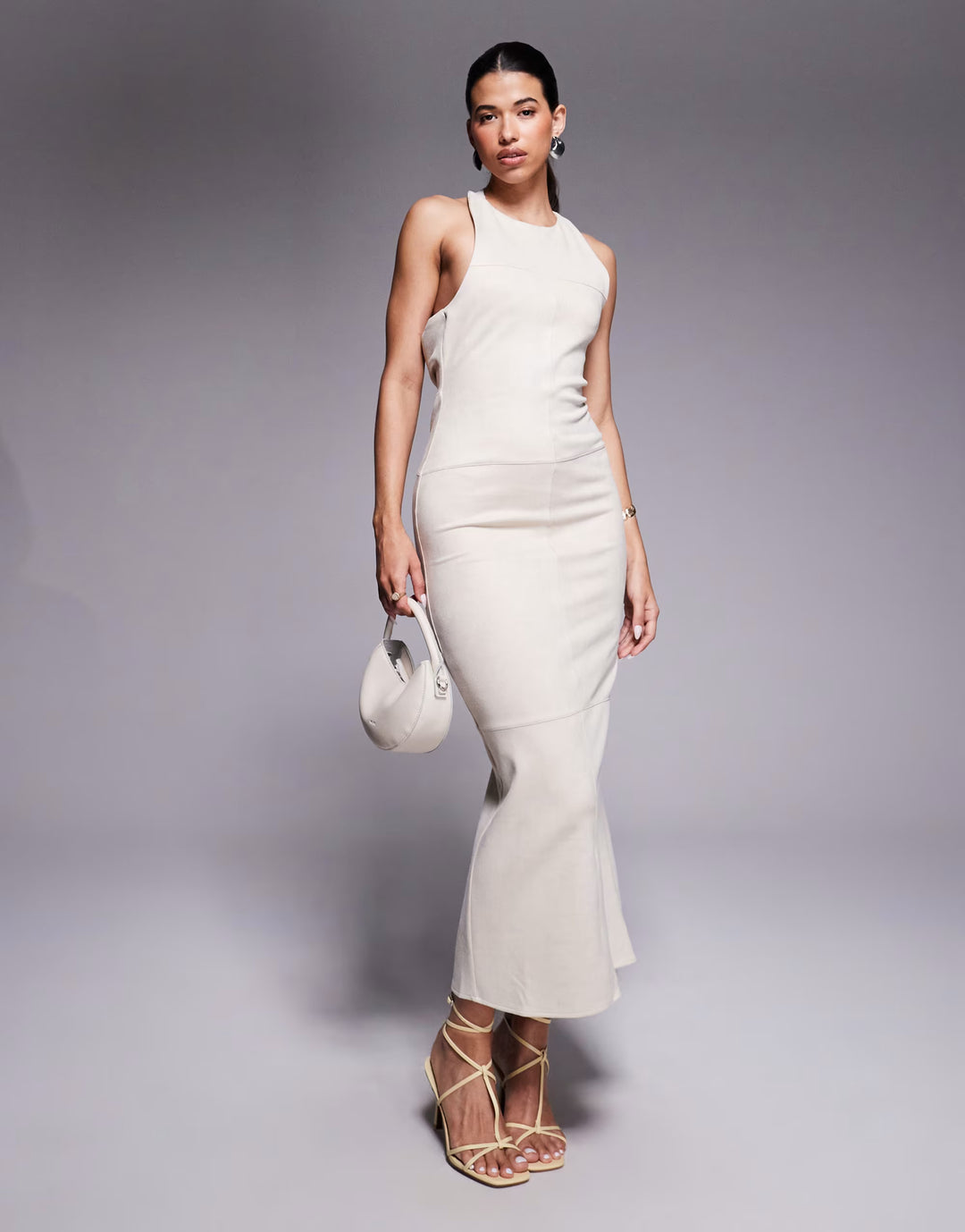 Rochie maxi ASOS, bej