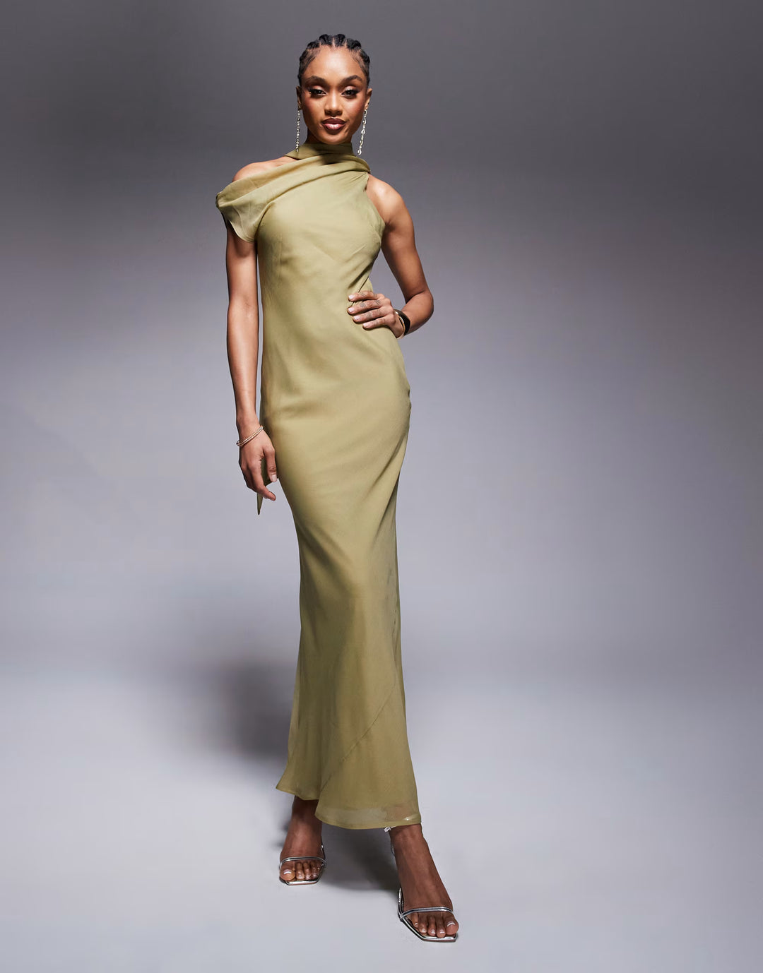 Rochie maxi ASOS, verde
