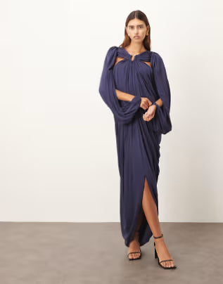 Rochie maxi ASOS, albastru