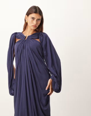 Rochie maxi ASOS, albastru
