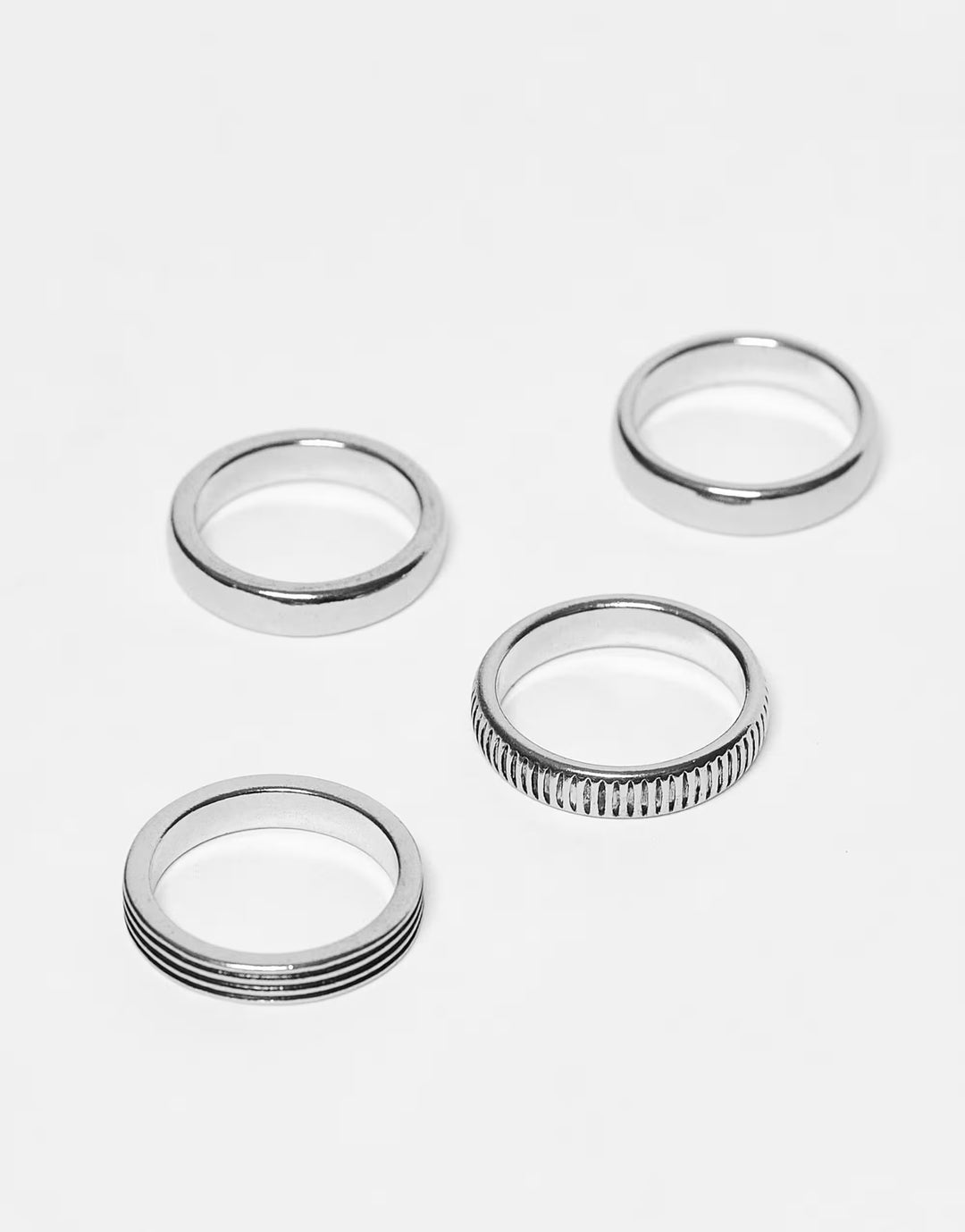 Set inele ASOS, argintiu