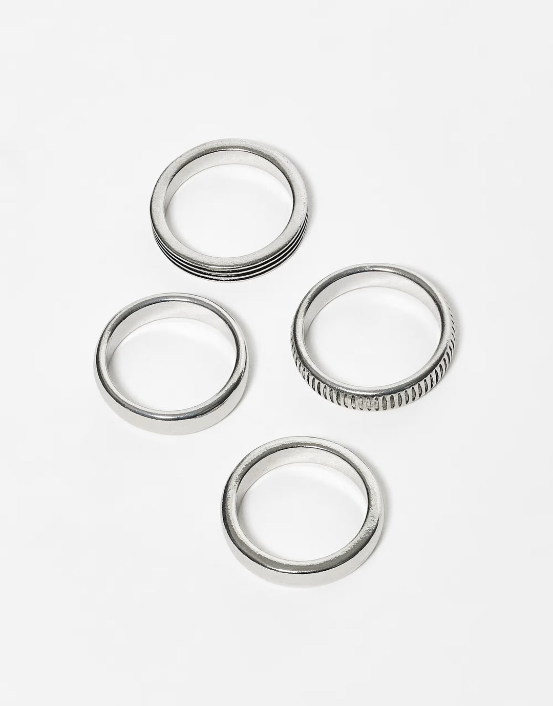 Set inele ASOS, argintiu
