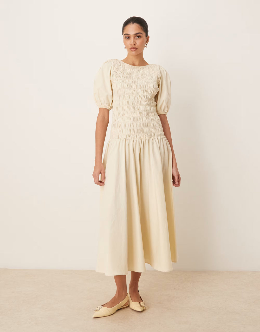 Rochie maxi ASOS, cream