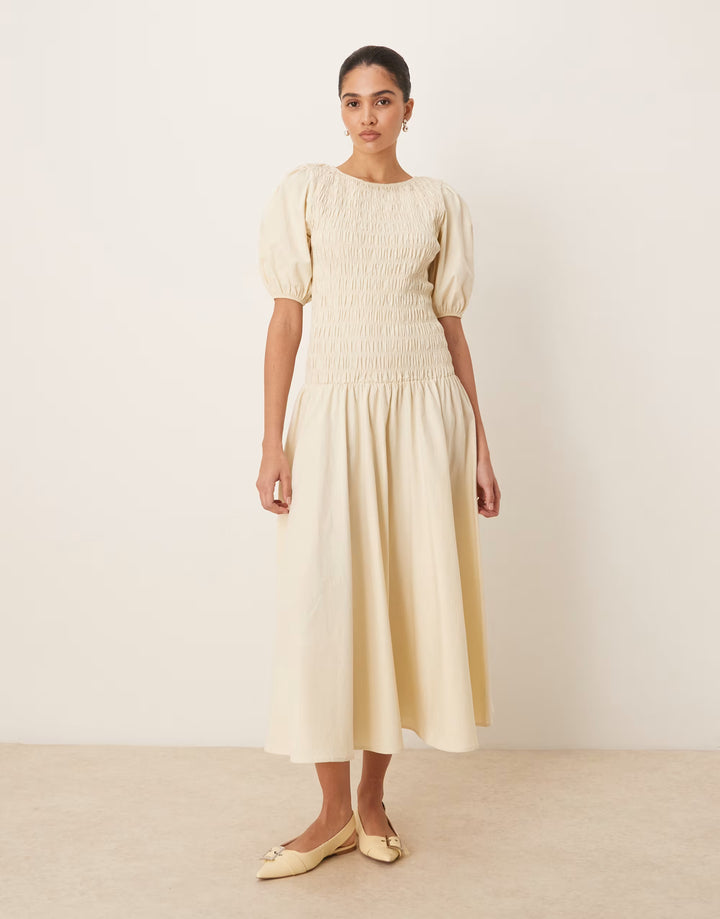 Rochie maxi ASOS, cream
