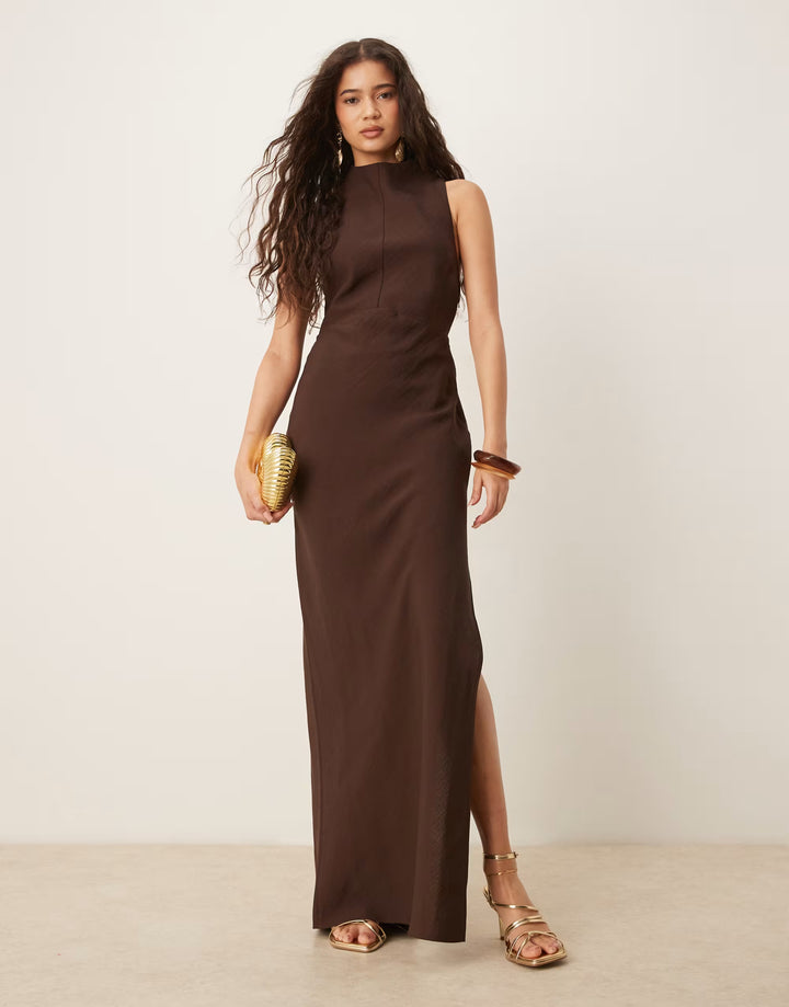 Rochie maxi ASOS, maro