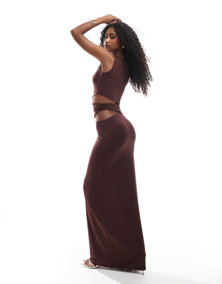 Rochie maxi ASOS, maro