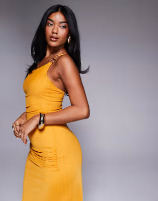 Rochie maxi ASOS, portocaliu