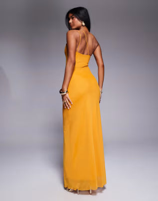 Rochie maxi ASOS, portocaliu