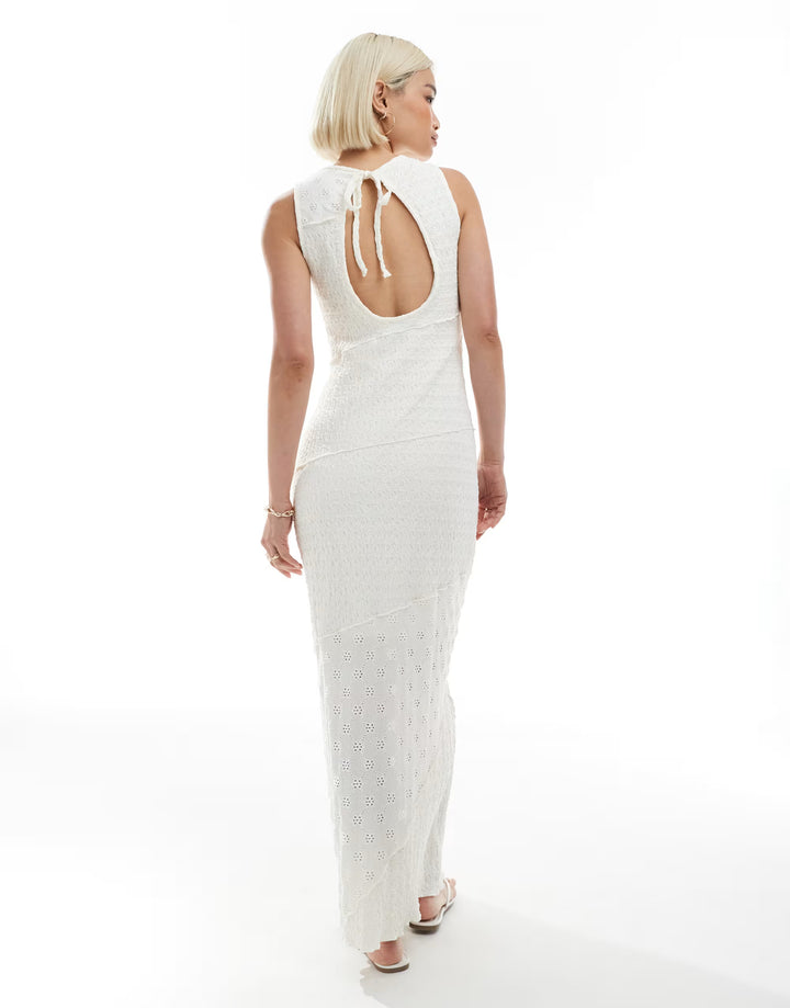 Rochie maxi ASOS, crem