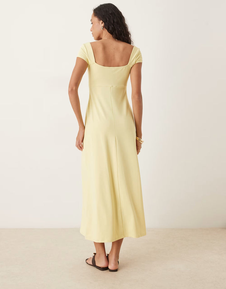 Rochie midi ASOS, galben