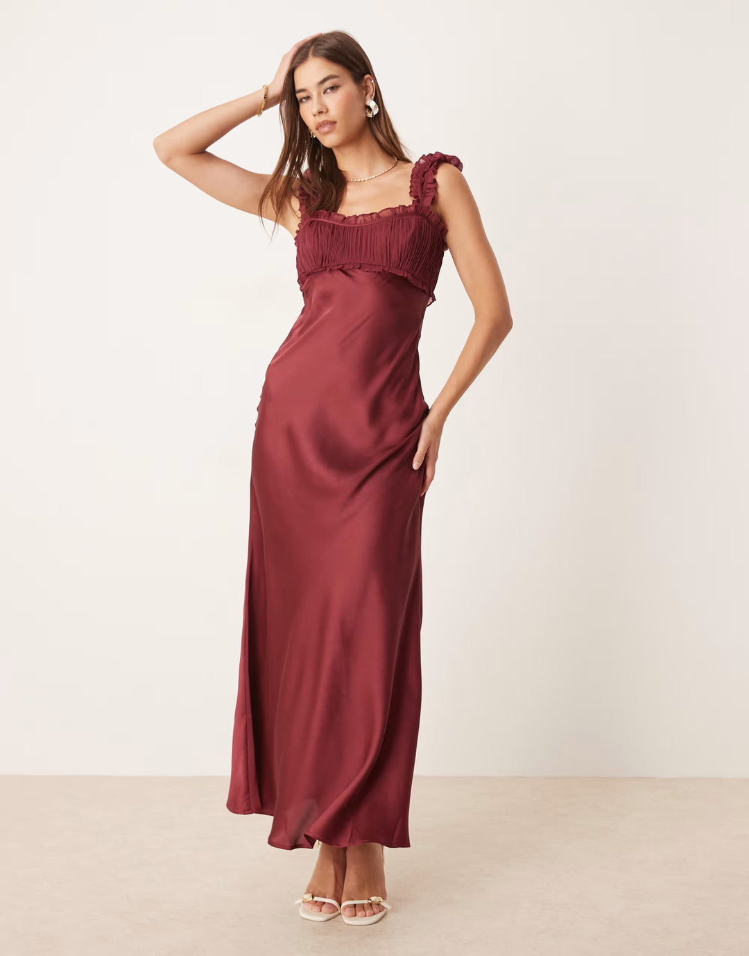 Rochie maxi ASOS, vișiniu