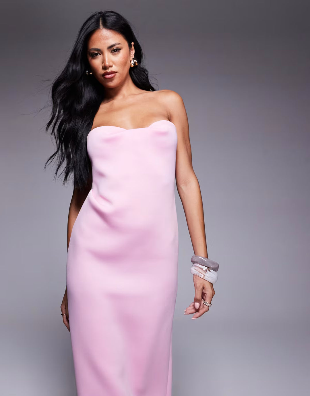 Rochie maxi ASOS, roz