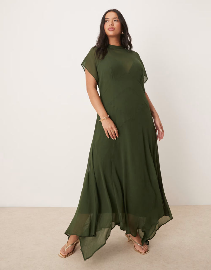 Rochie maxi ASOS, kaki