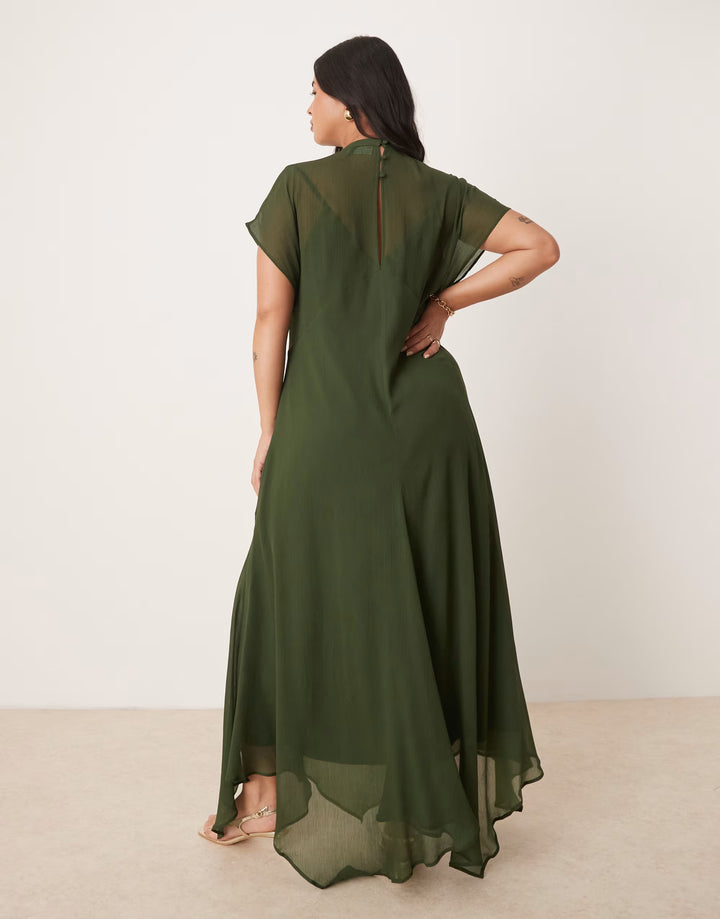Rochie maxi ASOS, kaki