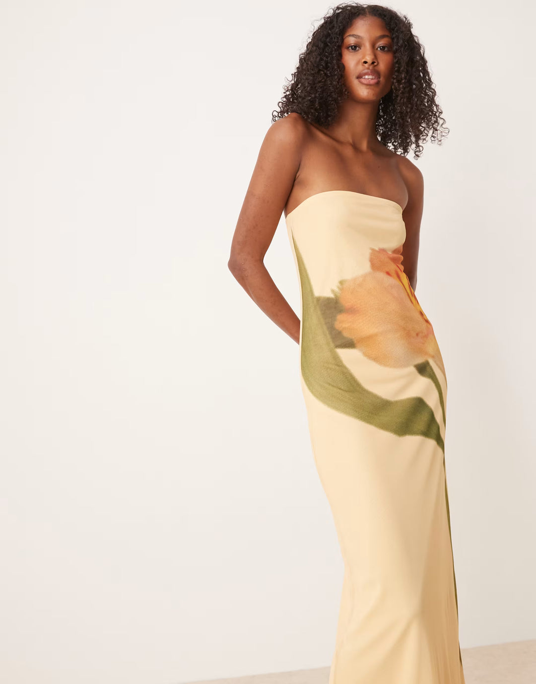 Rochie maxi ASOS, bej