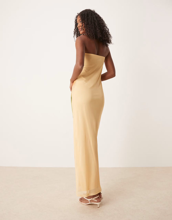 Rochie maxi ASOS, bej