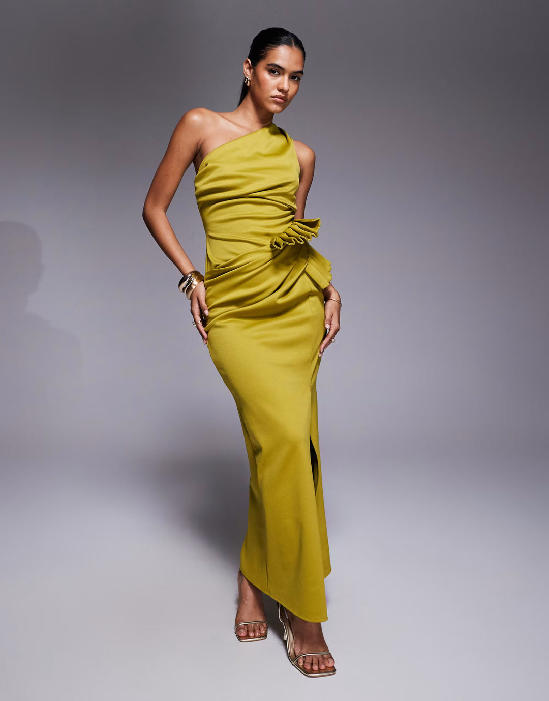 Rochie maxi ASOS, kaki