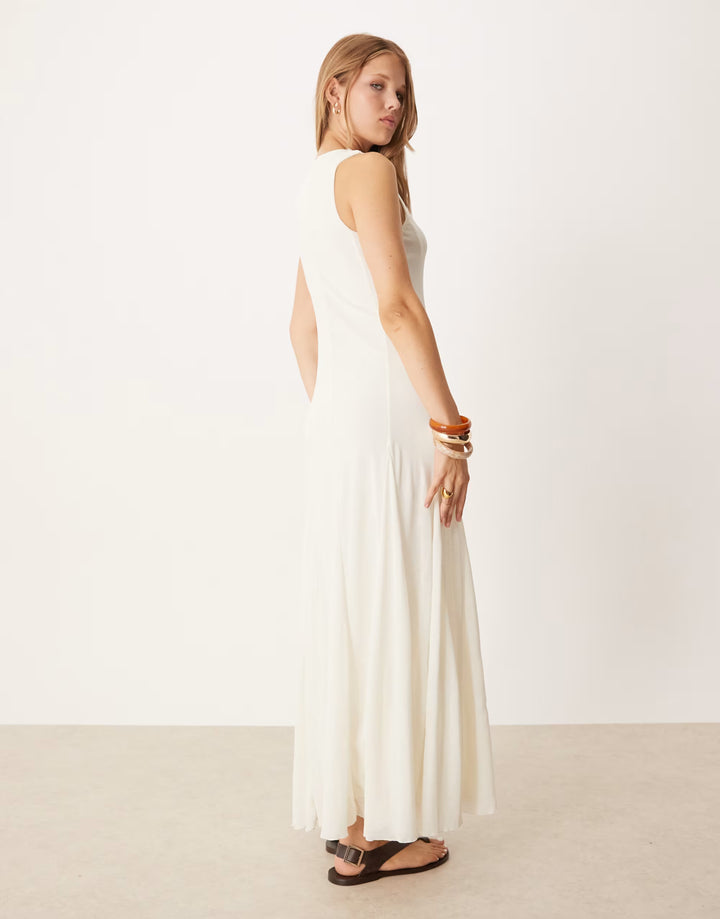 Rochie maxi ASOS, alb