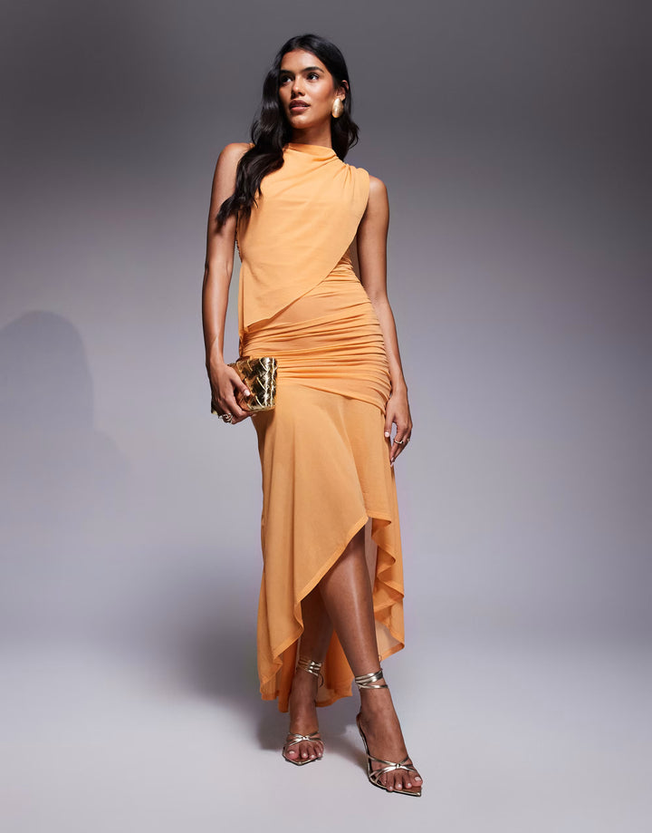 Rochie midi ASOS, portocaliu