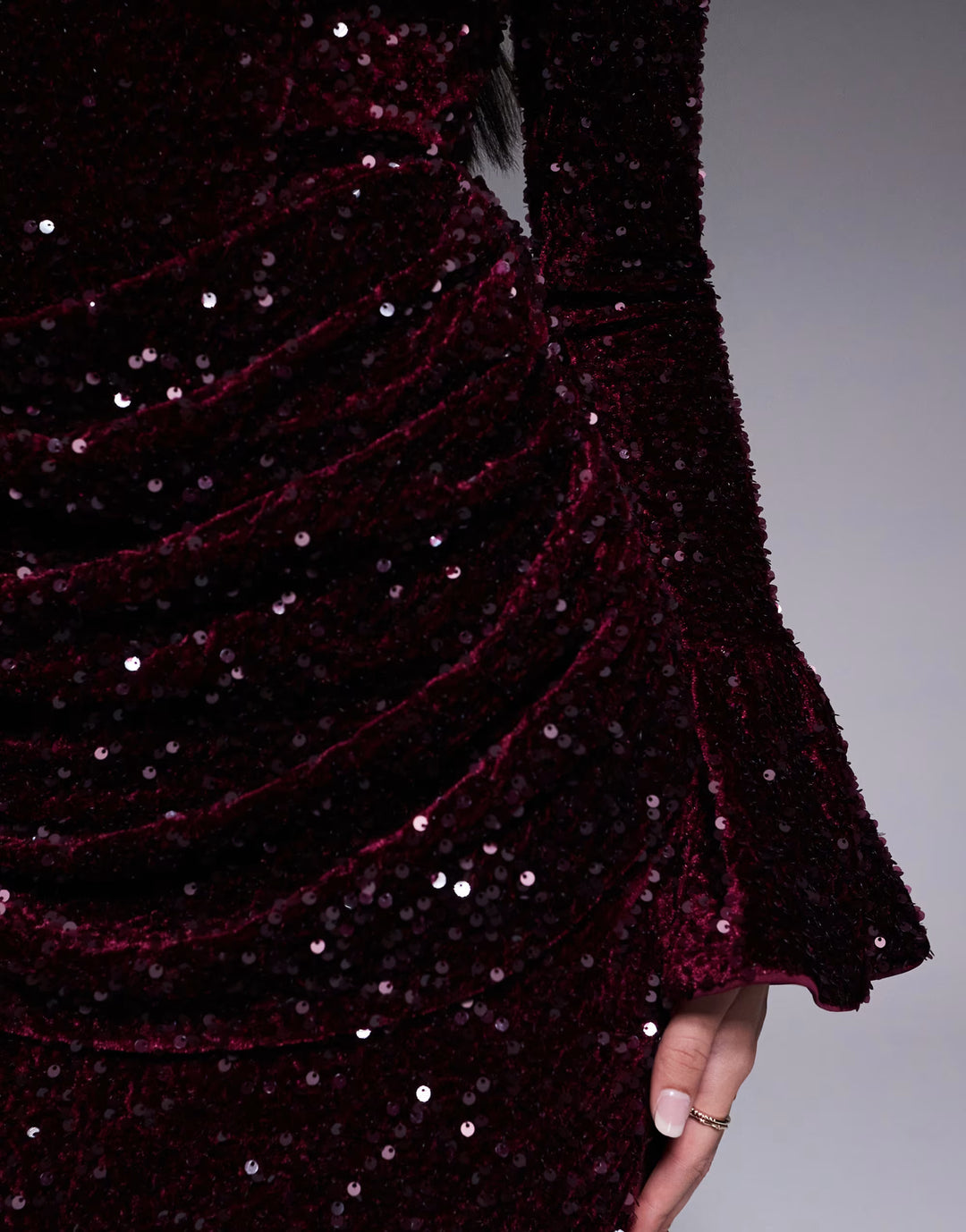 Rochie de ocazie ASOS, vișiniu