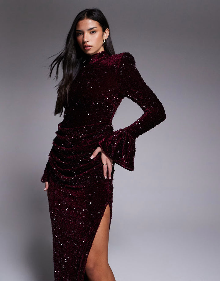 Rochie de ocazie ASOS, vișiniu