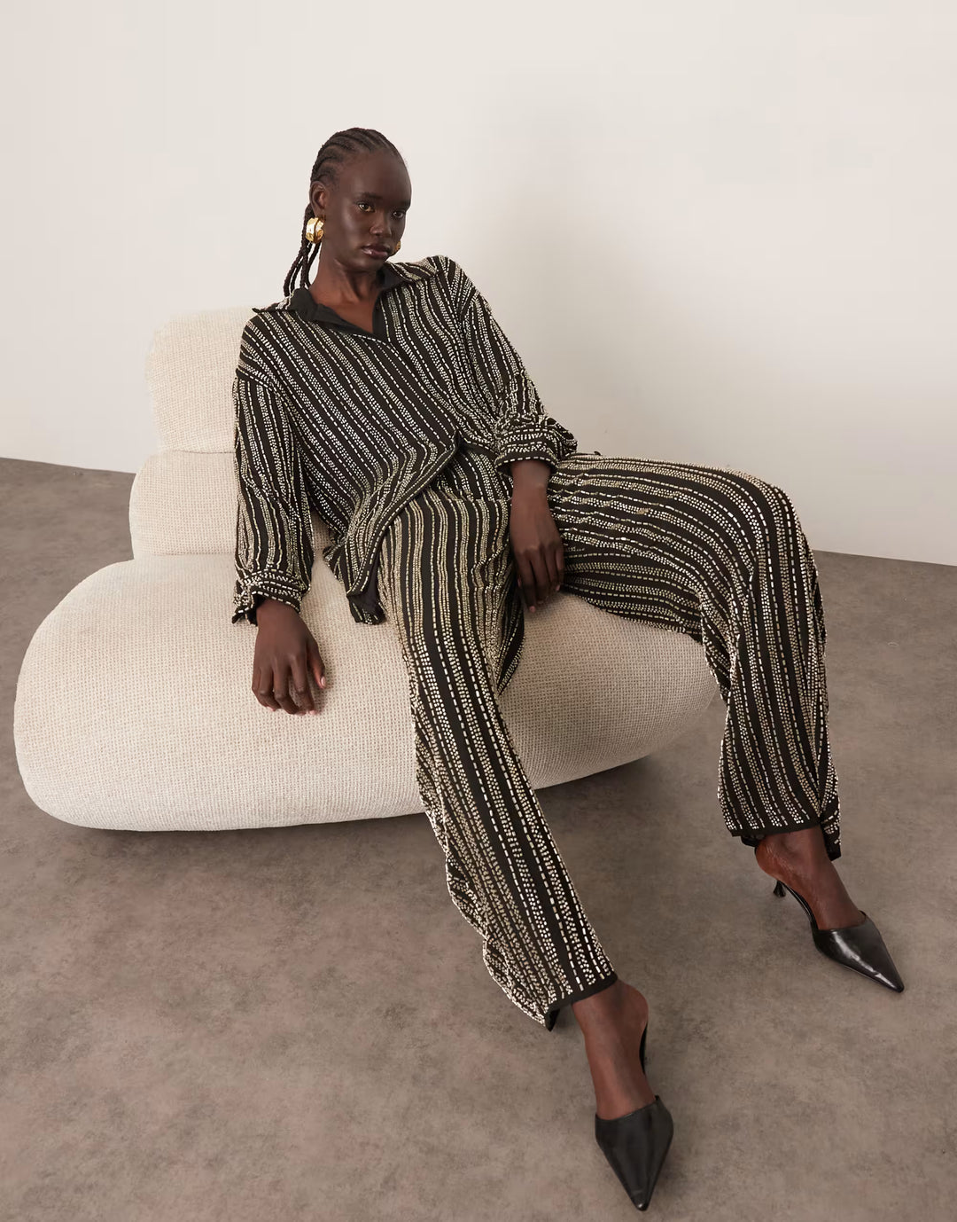 Pantaloni ARRANGE, fekete