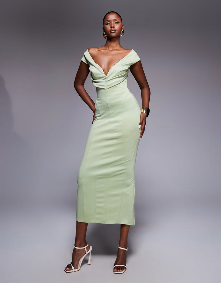 Rochie maxi ASOS, verde