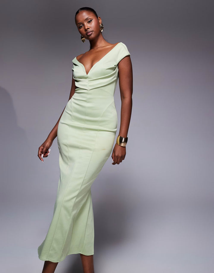 Rochie maxi ASOS, verde