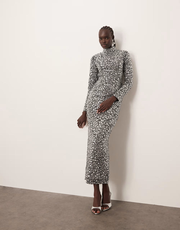 ASOS ezüst alkalmi ruha
