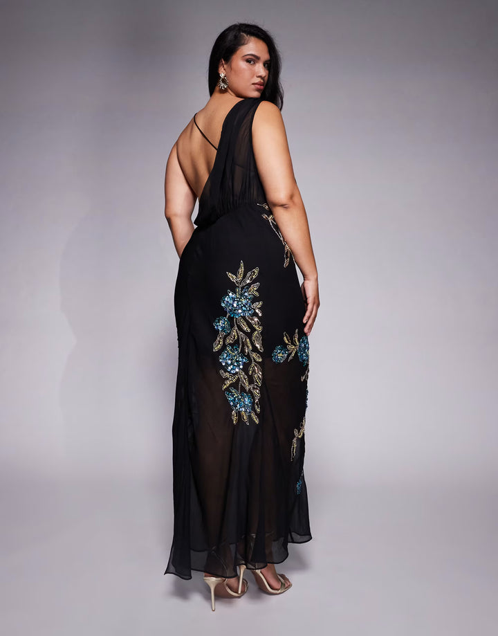 ASOS maxi ruha, fekete