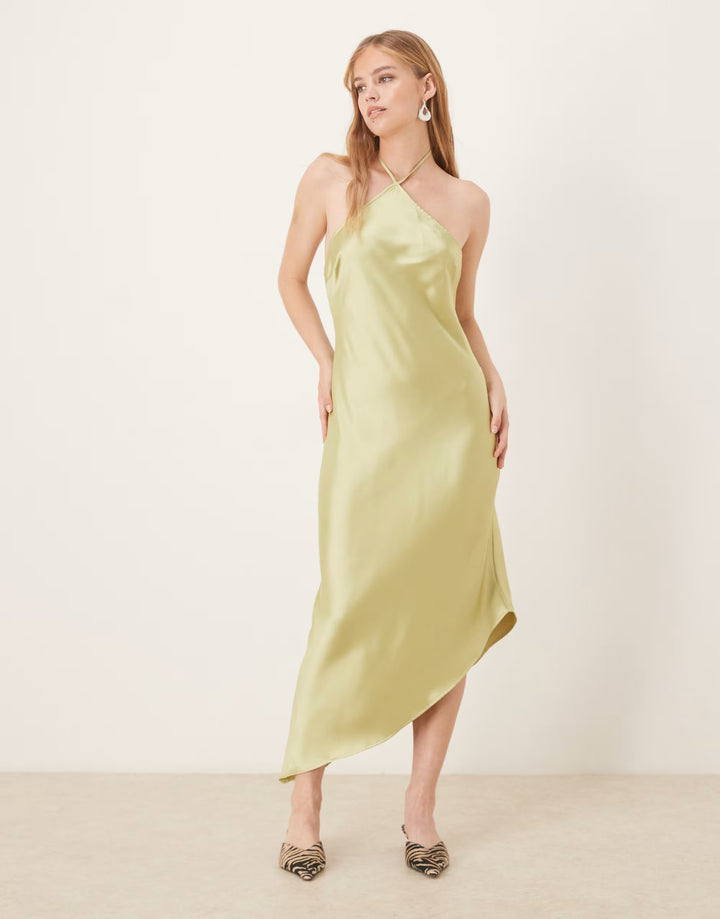 Rochie midi ASOS, verde